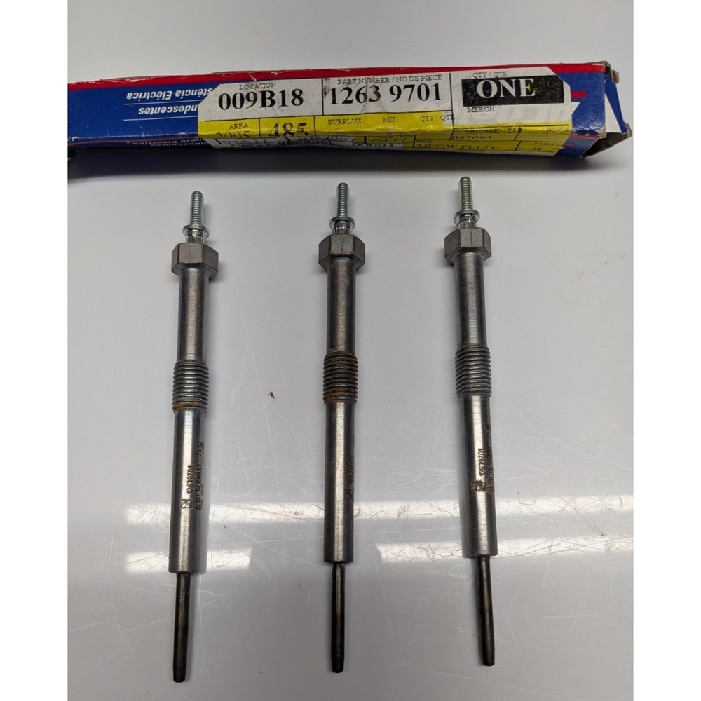 3 New Original OEM 12639701 Glow Plugs AC Delco, LMM LML LBZ  Duramax Chev GMC